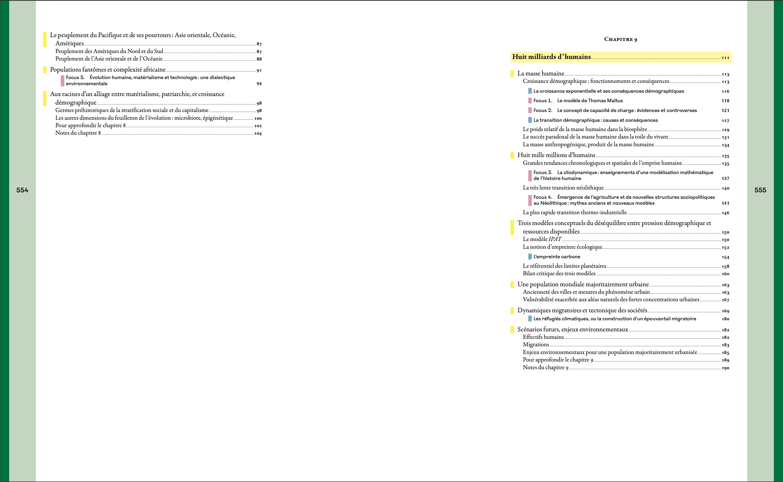 table des matières 2